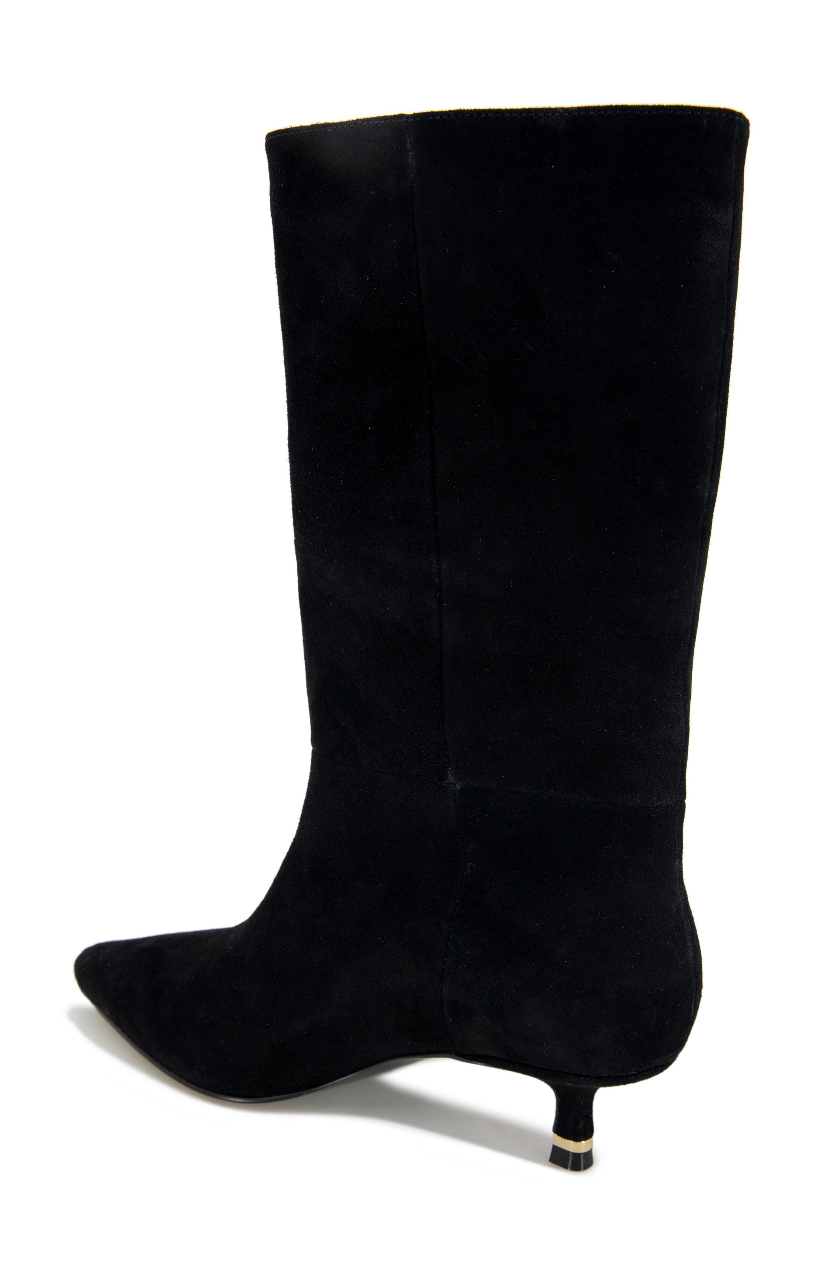 Kenneth Cole Meryl Pointed Toe Boot, Alternate, color, Black Suede