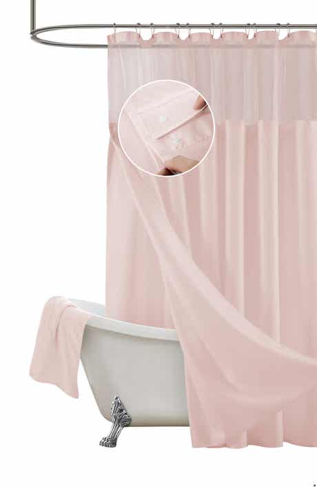 DAINTY HOME Waffle Weave Shower Curtain