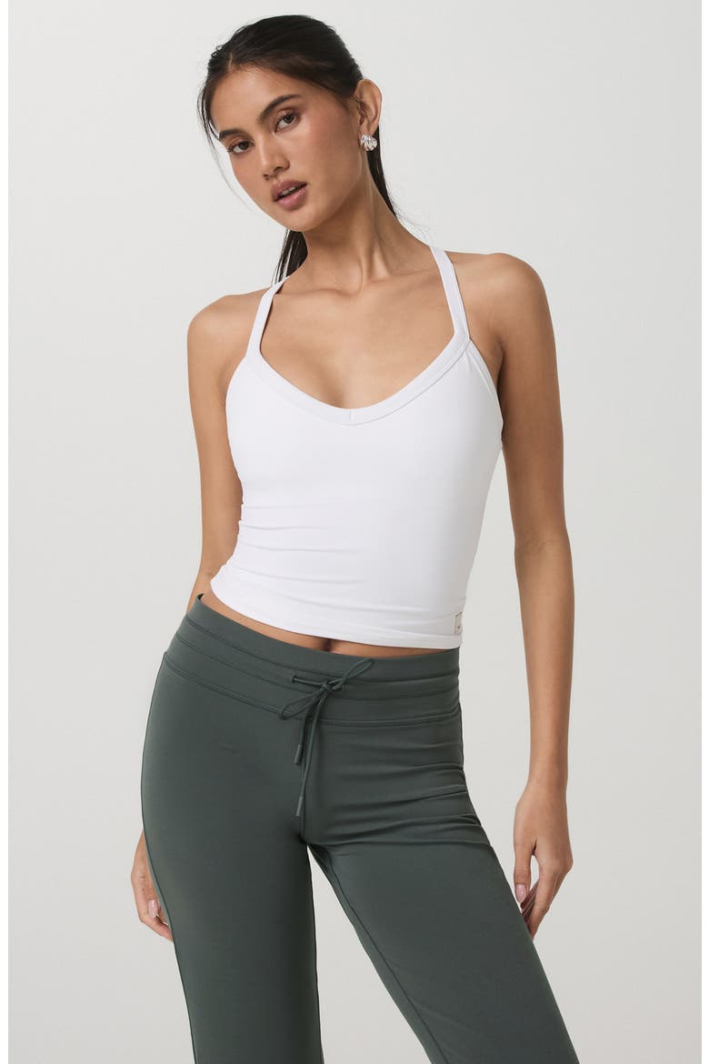 AllTheForm V-Neck Performance Tank, Alternate, color, WHITE