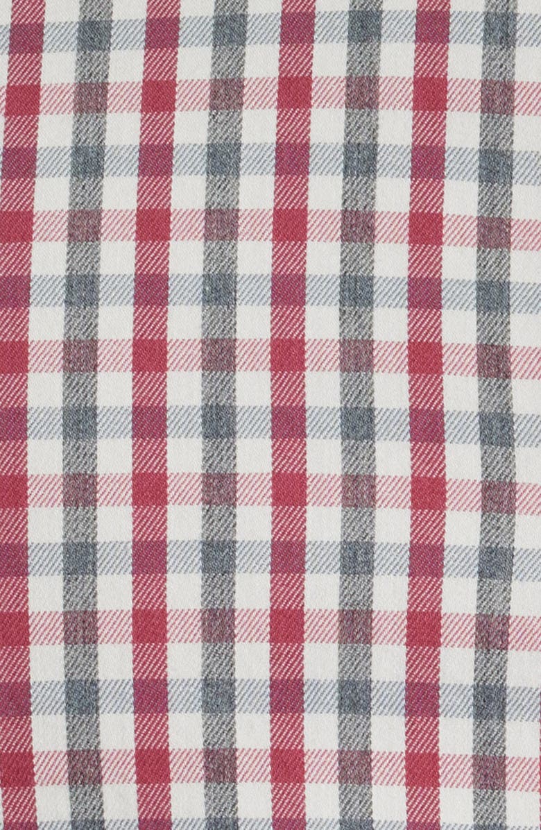 johnnie-O Kirtland Check Stretch Button-Down Shirt, Alternate, color, Malibu Red