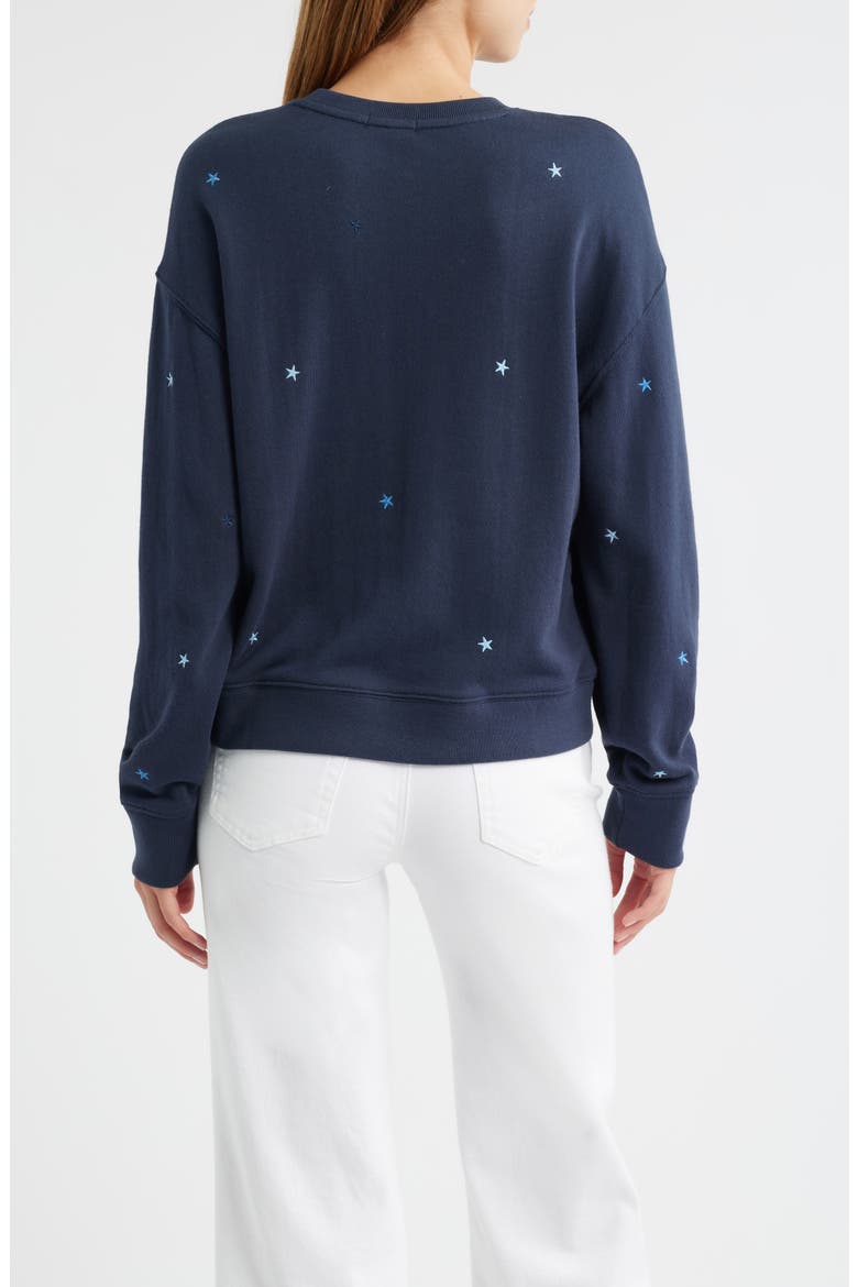 Ramona Star Embroidered Crewneck Sweatshirt, Alternate, color, LUCKY STARS
