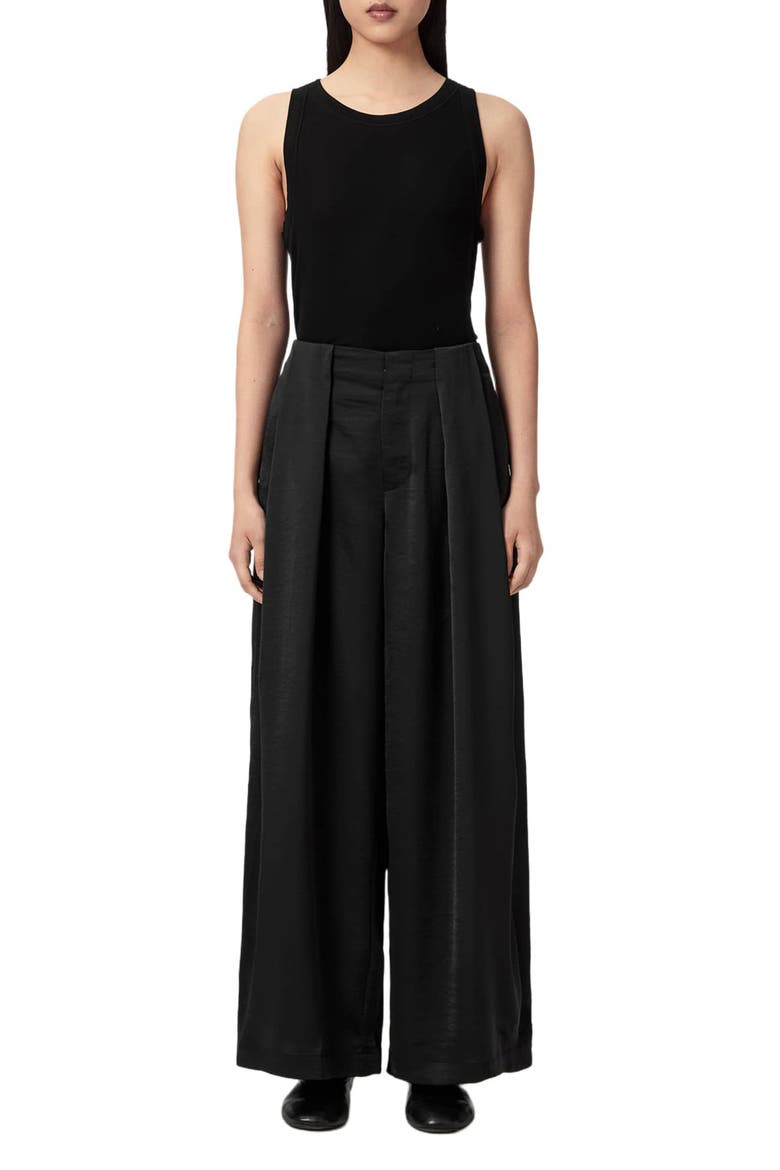 Lola Wide Leg Trousers, Alternate, color, BLACK