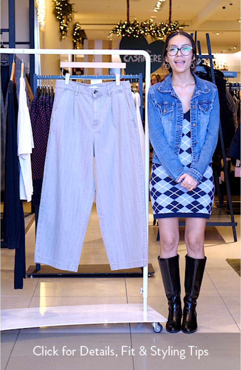 Herringbone Pleated Barrel Pants, sales video thumbnail