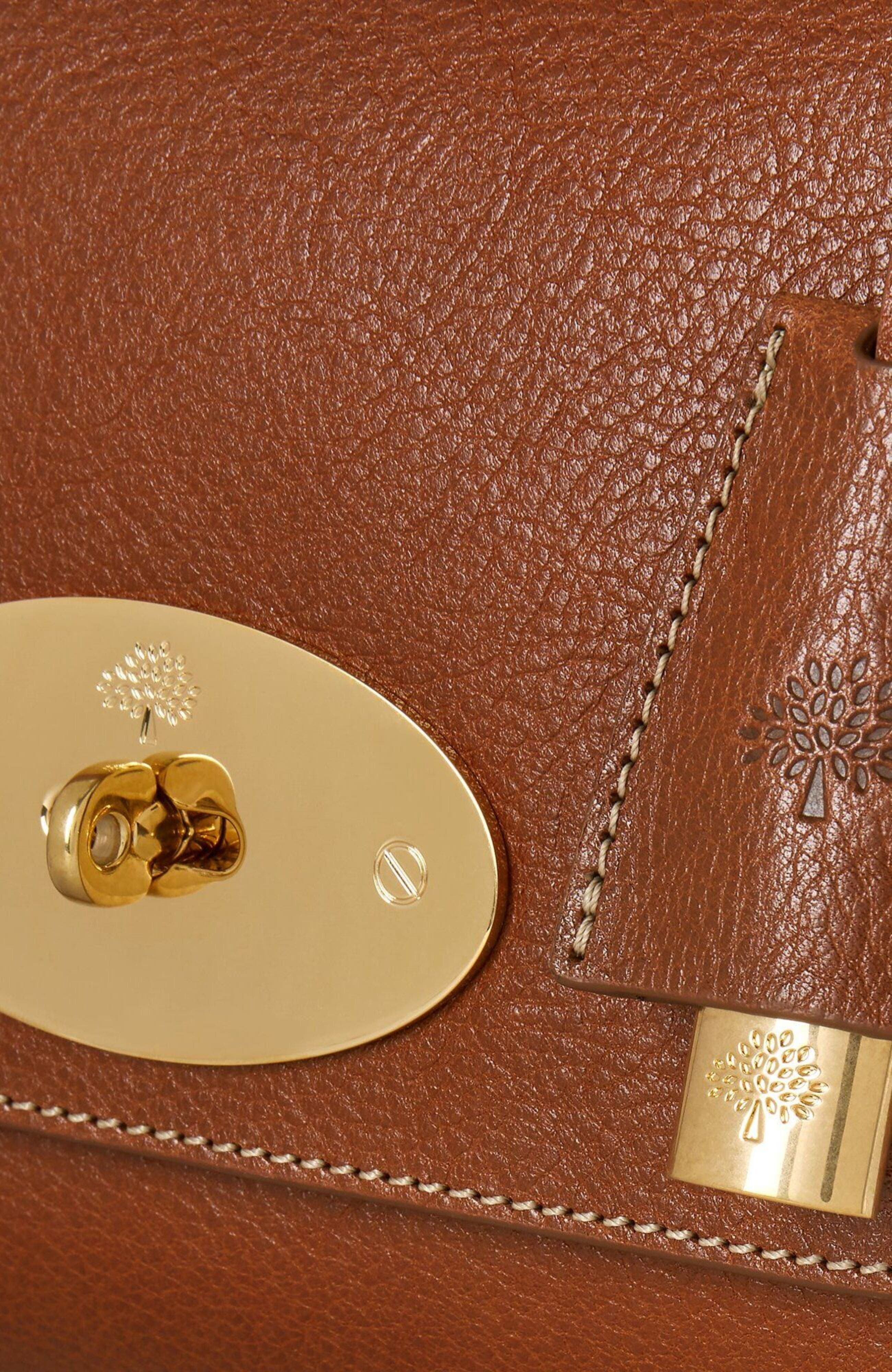 Mulberry Lily Stitched Leather Convertible Shoulder Bag, Alternate, color, 