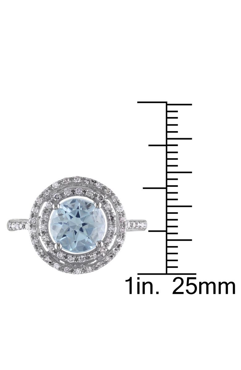 Julianna B. Gemstone & Diamond Halo Ring 10k, Alternate, color, Topaz