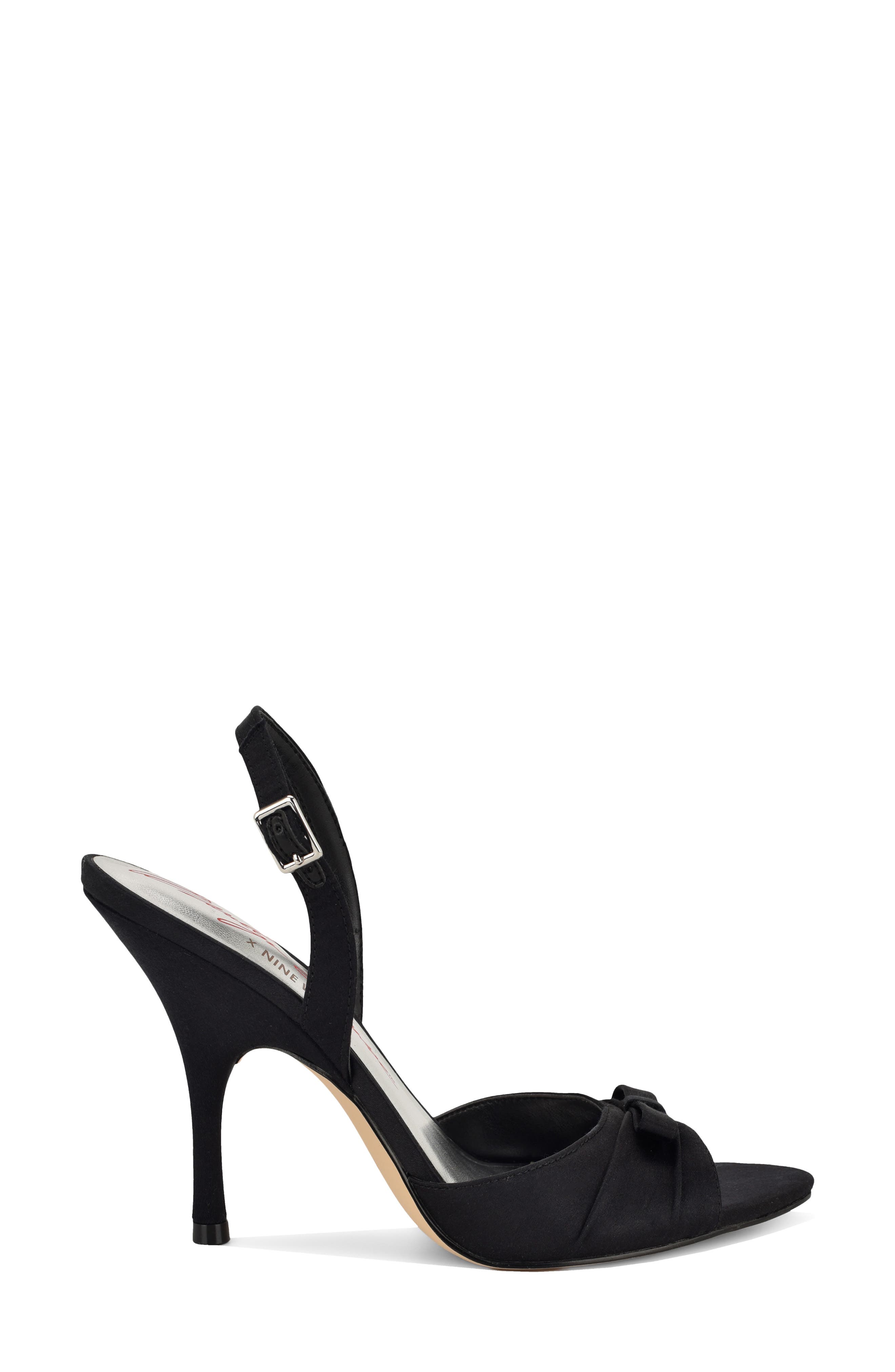 Nine West Vixxie Slingback Pointed Toe Sandal, Alternate, color, Black