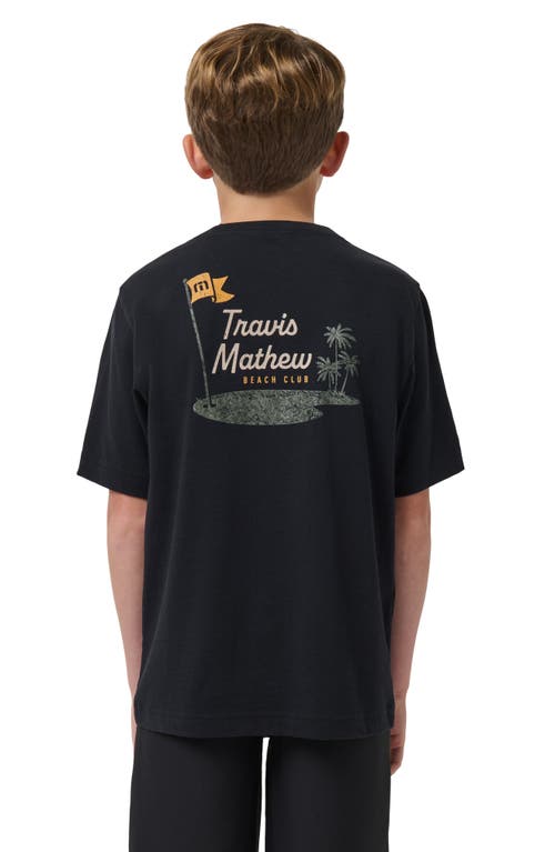 Travismathew Kids' Beach Club Cotton Graphic T-shirt In Black