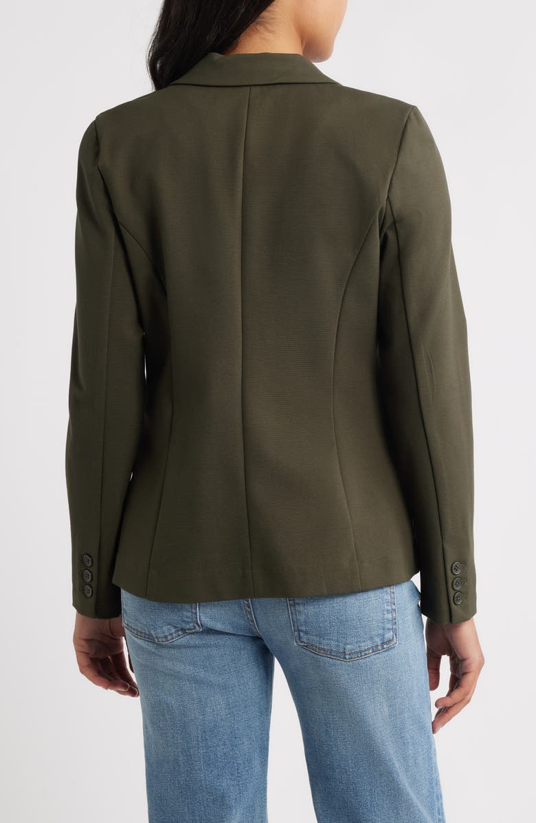 Liverpool Fitted Knit Blazer, Alternate, color, Forest Night