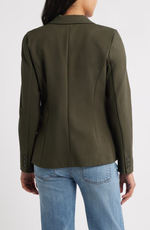 Liverpool Los Angeles Liverpool Fitted Knit Blazer In Green