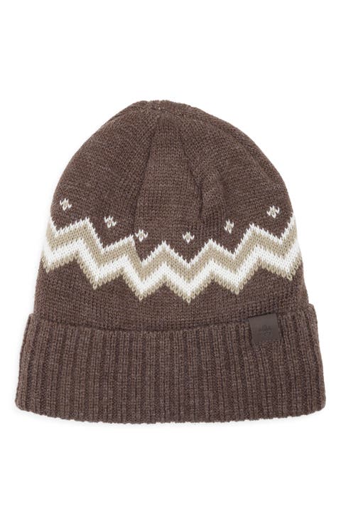 Chevron Stripe Cuff Knit Beanie