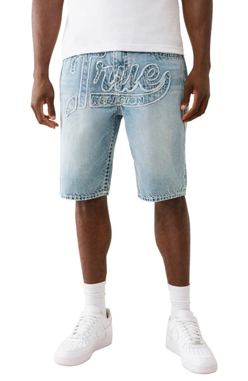 True Religion Bobby Logo Appliqué Super T Denim Shorts