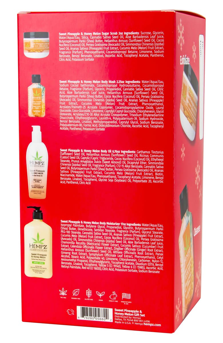 HEMPZ Sweet Pineapple & Honey Melon 4-Piece Gift Set, Alternate, color,
