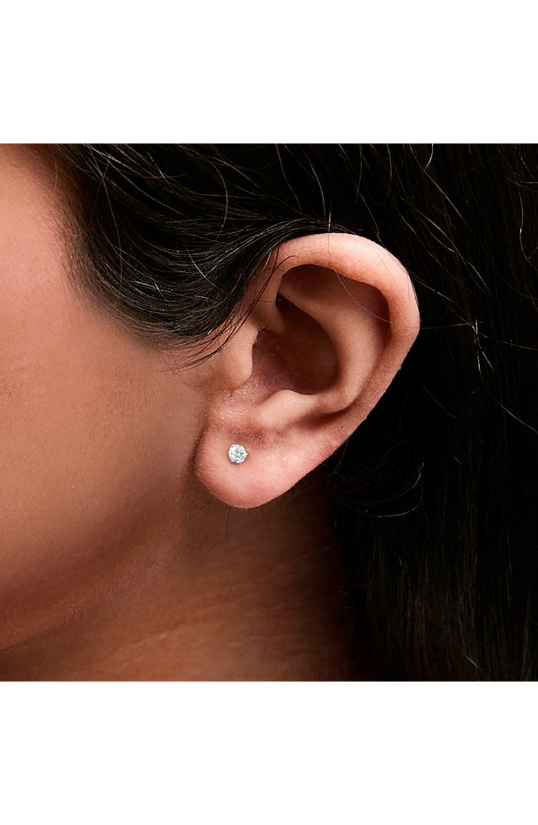 Haus of Brilliance 14K White Gold 1/3 Cttw 3-Prong Martini Set Lab Grown Diamond Solitaire Stud Earrings, Alternate, color, White