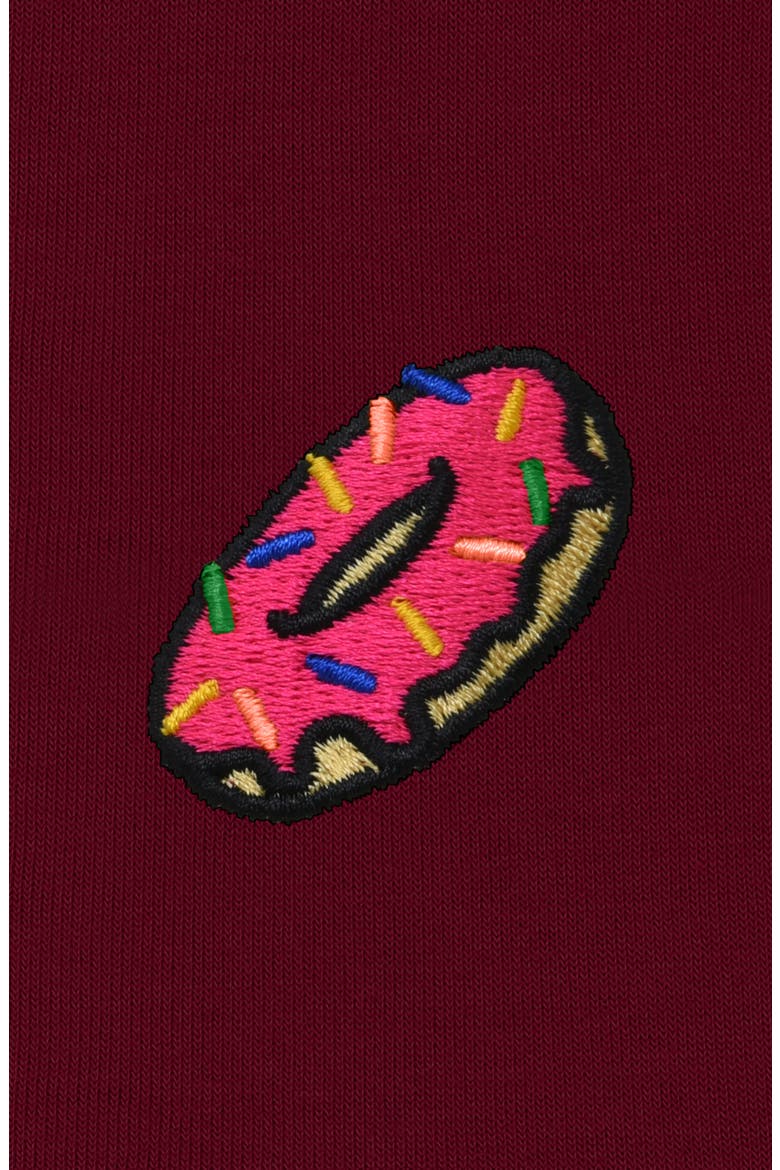 Donut Zip Hoodie, Alternate, color, Maroon