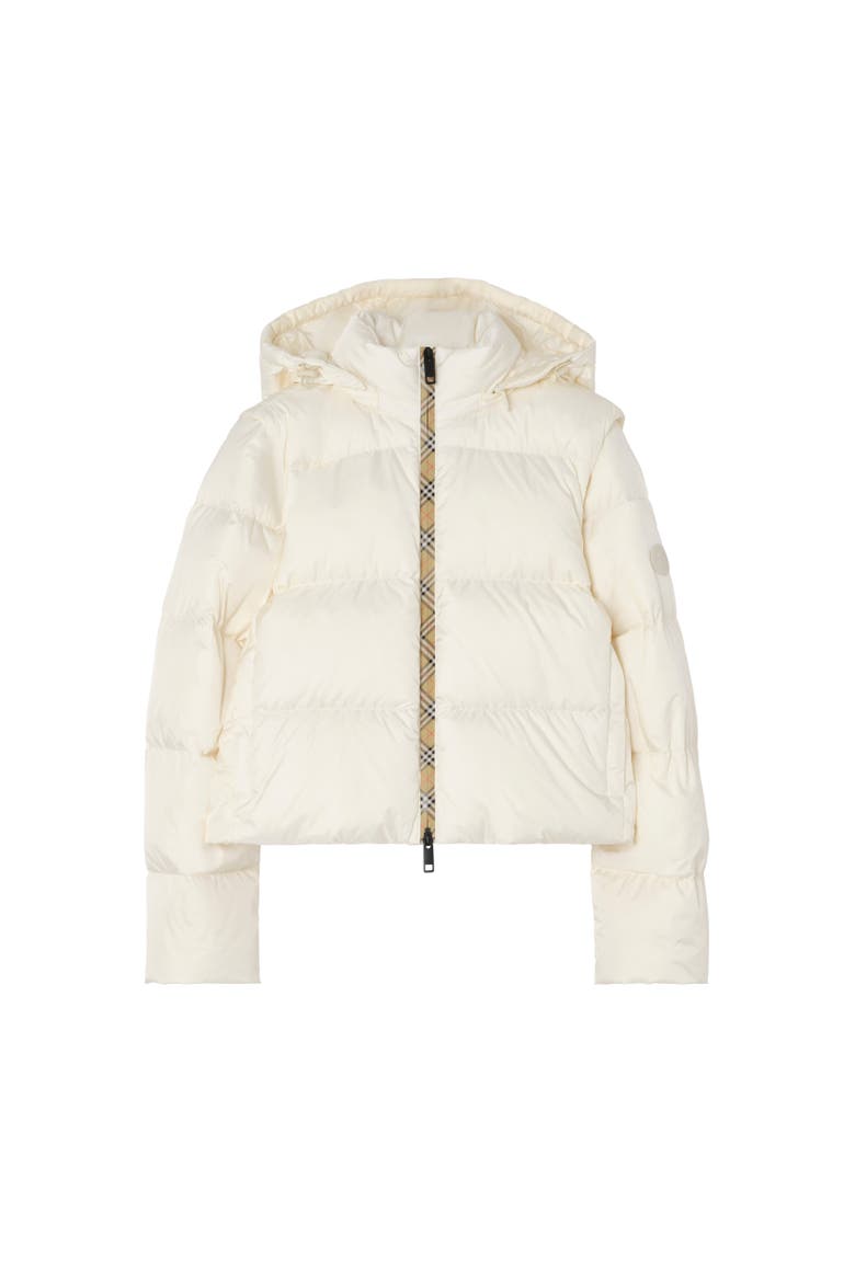 Detachable Sleeve Nylon Langdale Puffer Jacket, Alternate, color, Tundra white