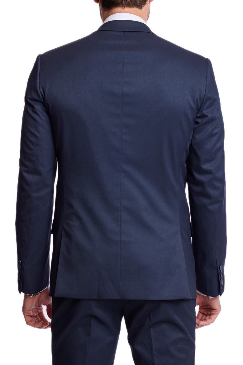 Ashton Slim Peak Lapel Suit Jacket, Alternate, color, SOLID NAVY