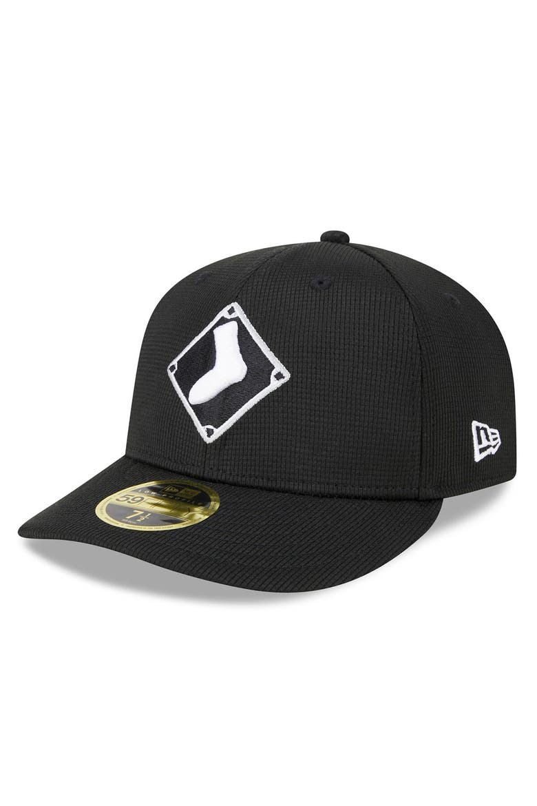 Men's New Era  Black Chicago White Sox 2024 Batting Practice Low Profile 59FIFTY Fitted Hat, Alternate, color, Black