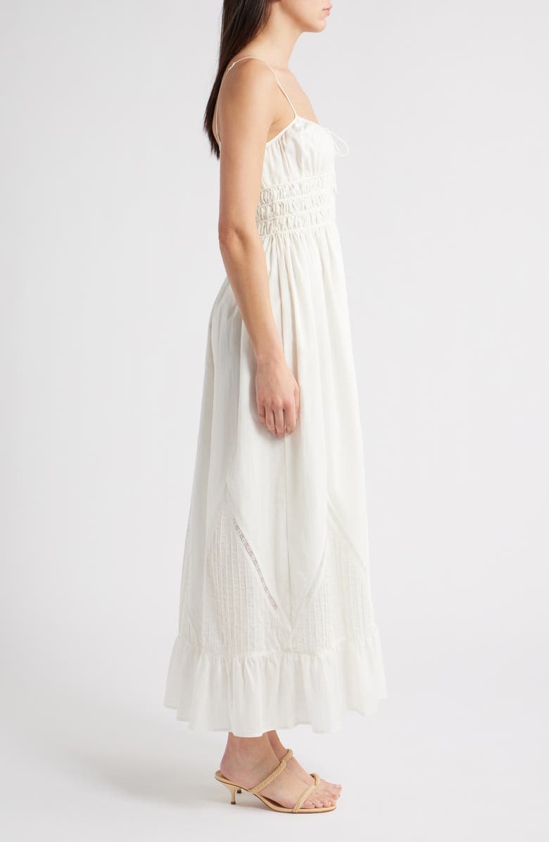 Faithfull the Brand Melina Cotton Voile Maxi Dress, Alternate, color, White