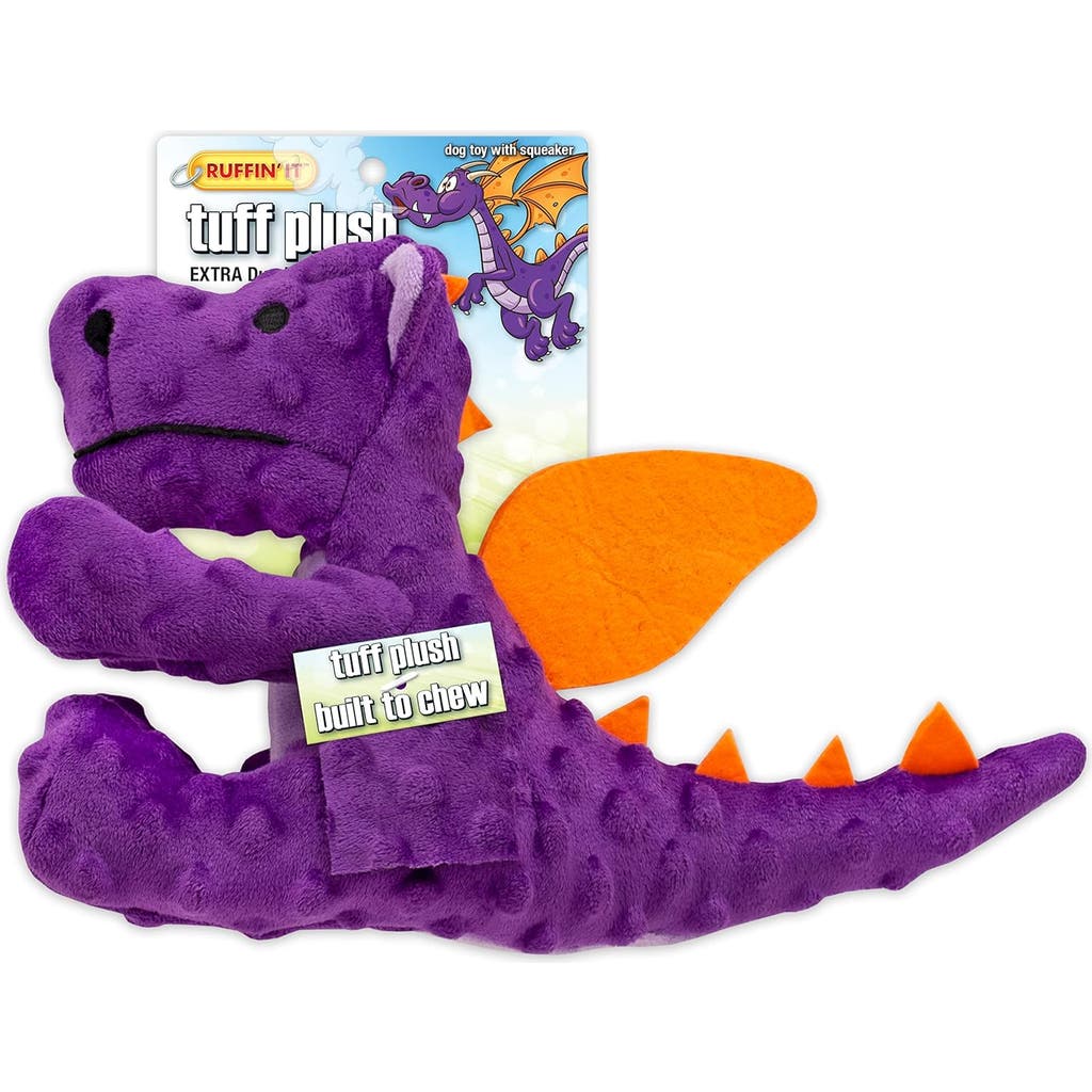 Ruffin' It Tuff Plush Dragon Dog Toy in Multicolored  product