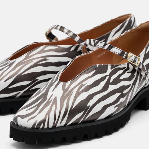 Marc Nolan Roxie Leather Lug Mary Janes In Brown