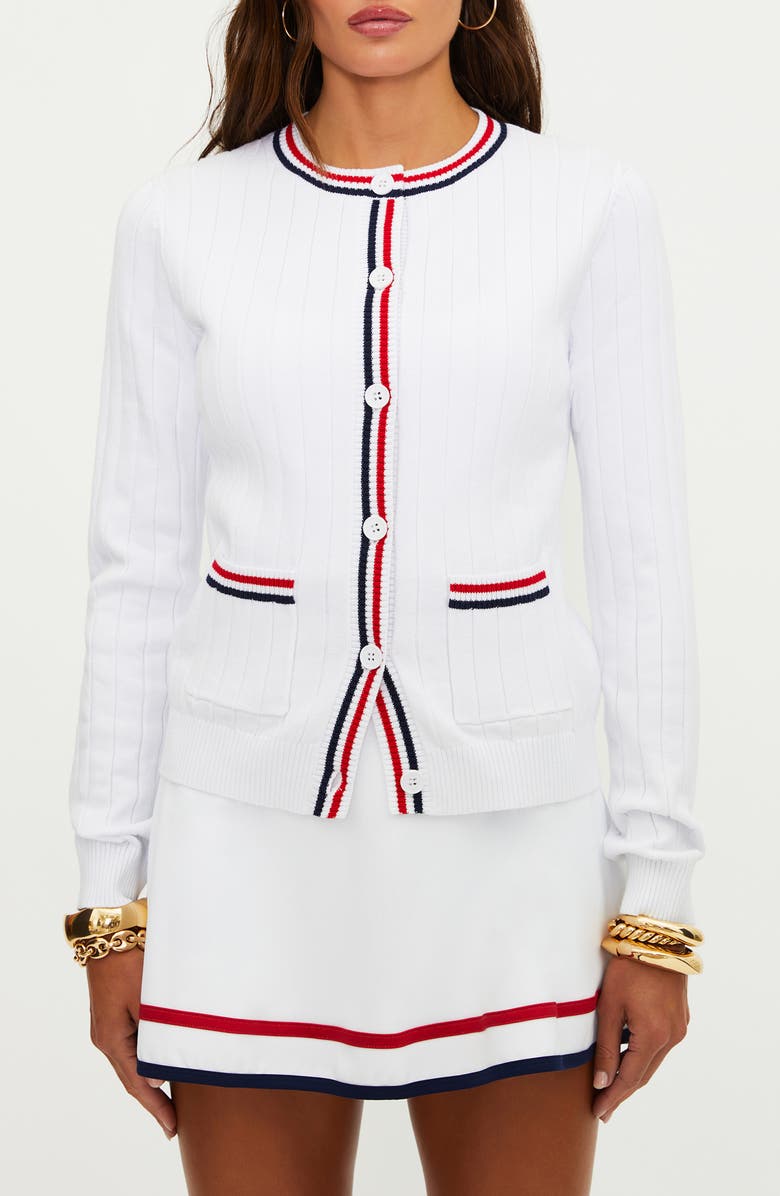 Beach Riot Ally Rib Cardigan, Main, color, Heritage White