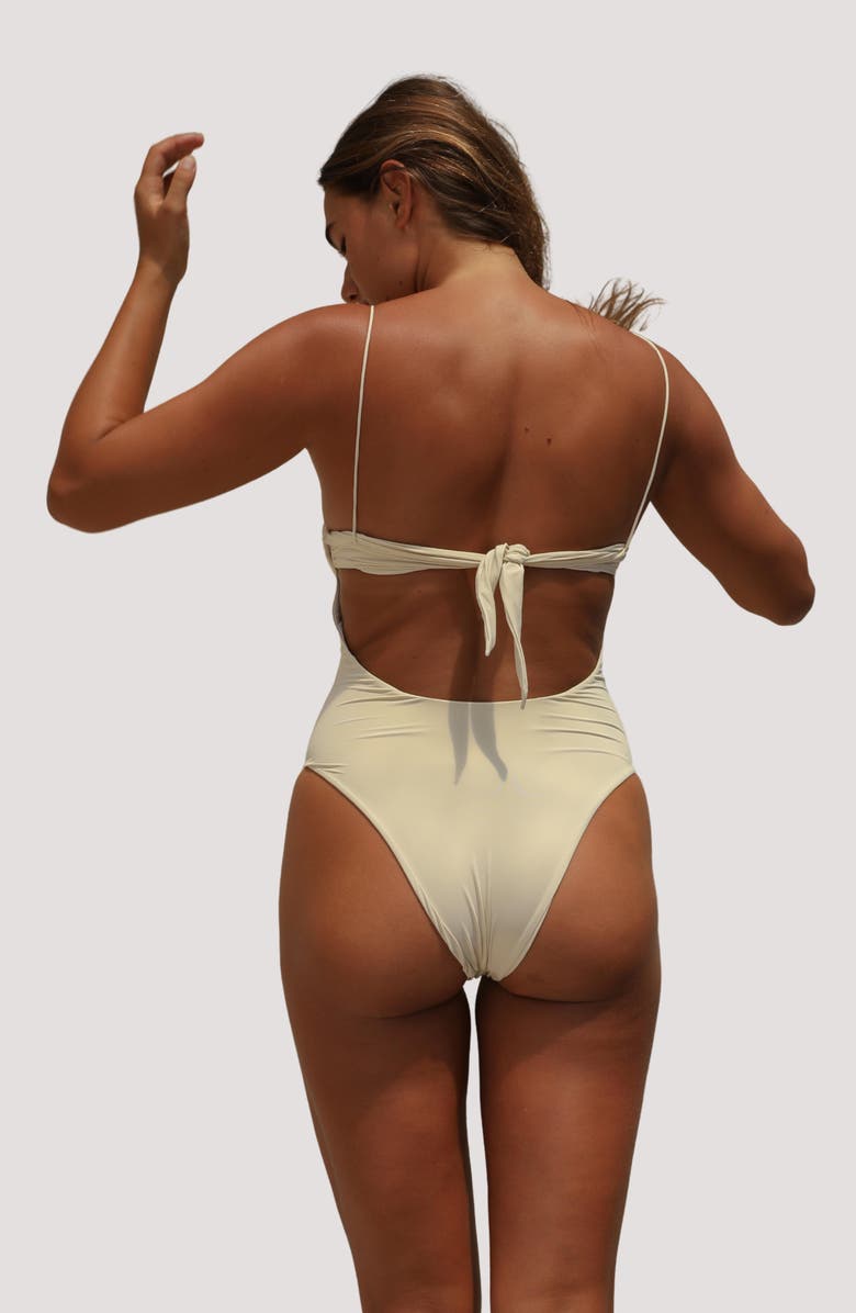 Stone Fox Swim Rue One-Piece Swimsuit, Alternate, color, Summer Sand