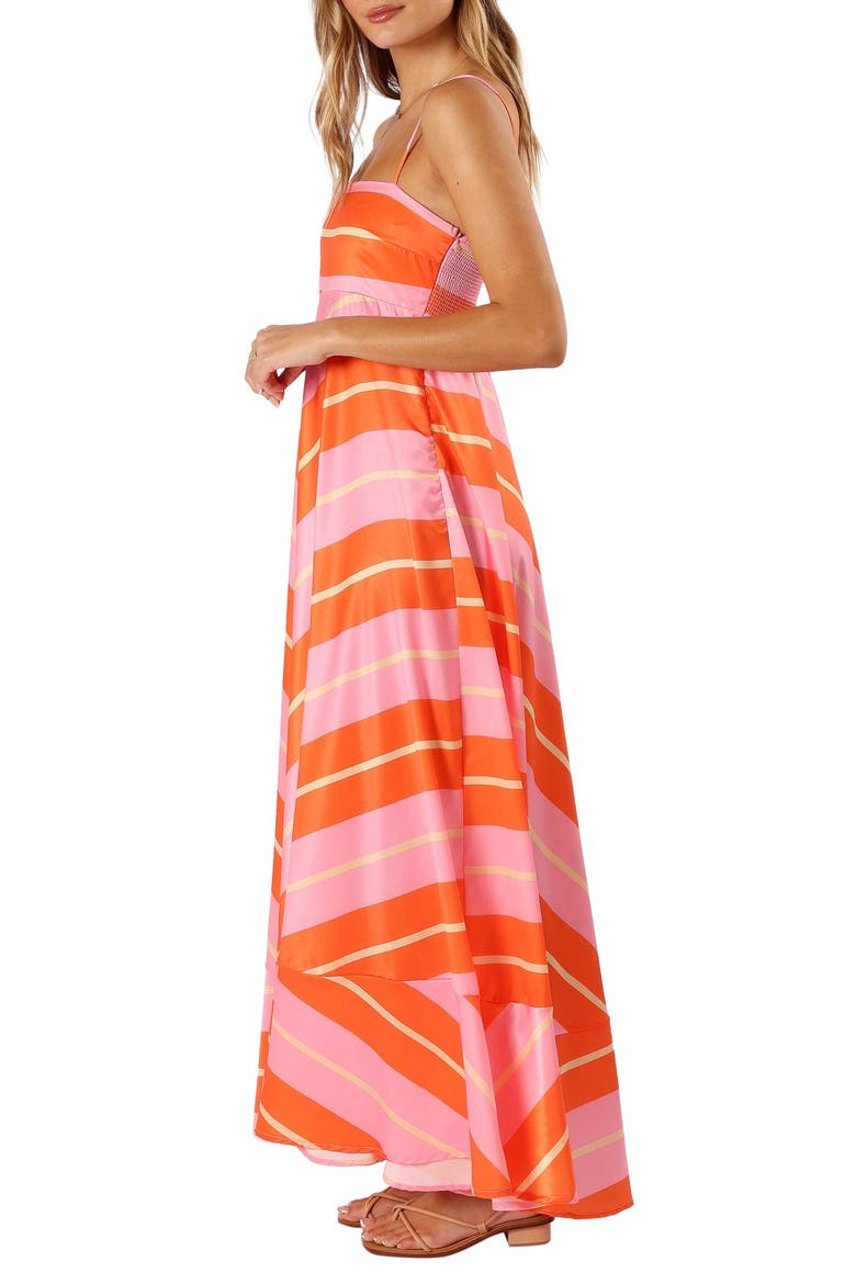 Collie Stripe Dress, Alternate, color, ORANGE STRIPE