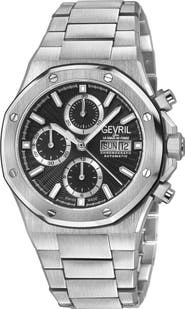GEVRIL Kingsgate Chronograph Bracelet Watch, 42mm