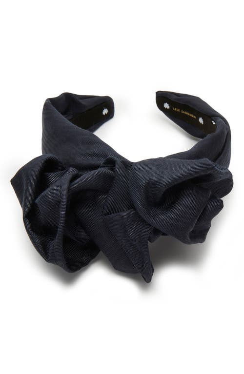 Lele Sadoughi Crawford Moire Satin Headband In Black