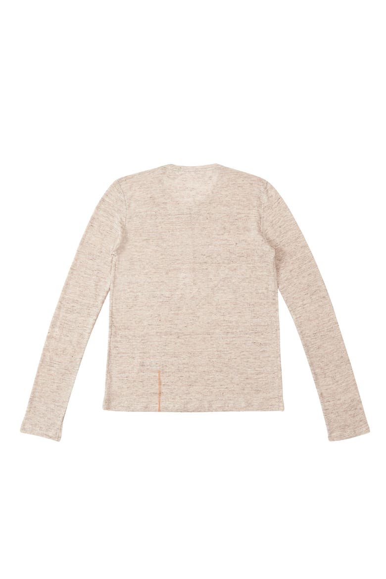 Coralie Seraph Melange Linen T-Shirt, Alternate, color, CAMEL