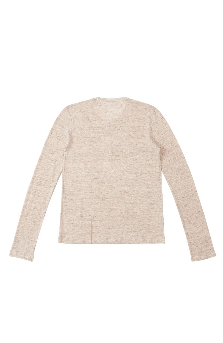 Fortela Coralie Seraph Melange Linen T-Shirt, Alternate, color, Camel