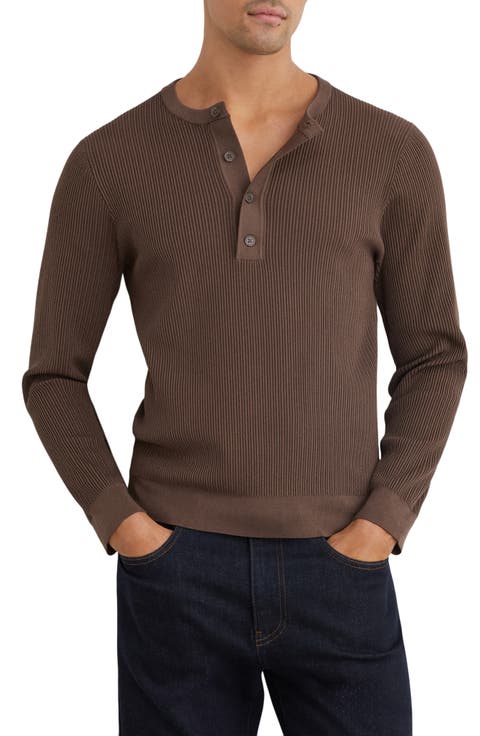 Declan Ribbed Long Sleeve Henley