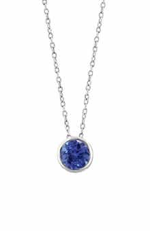 EFFY Sterling Silver Round Tanzanite Pendant Necklace