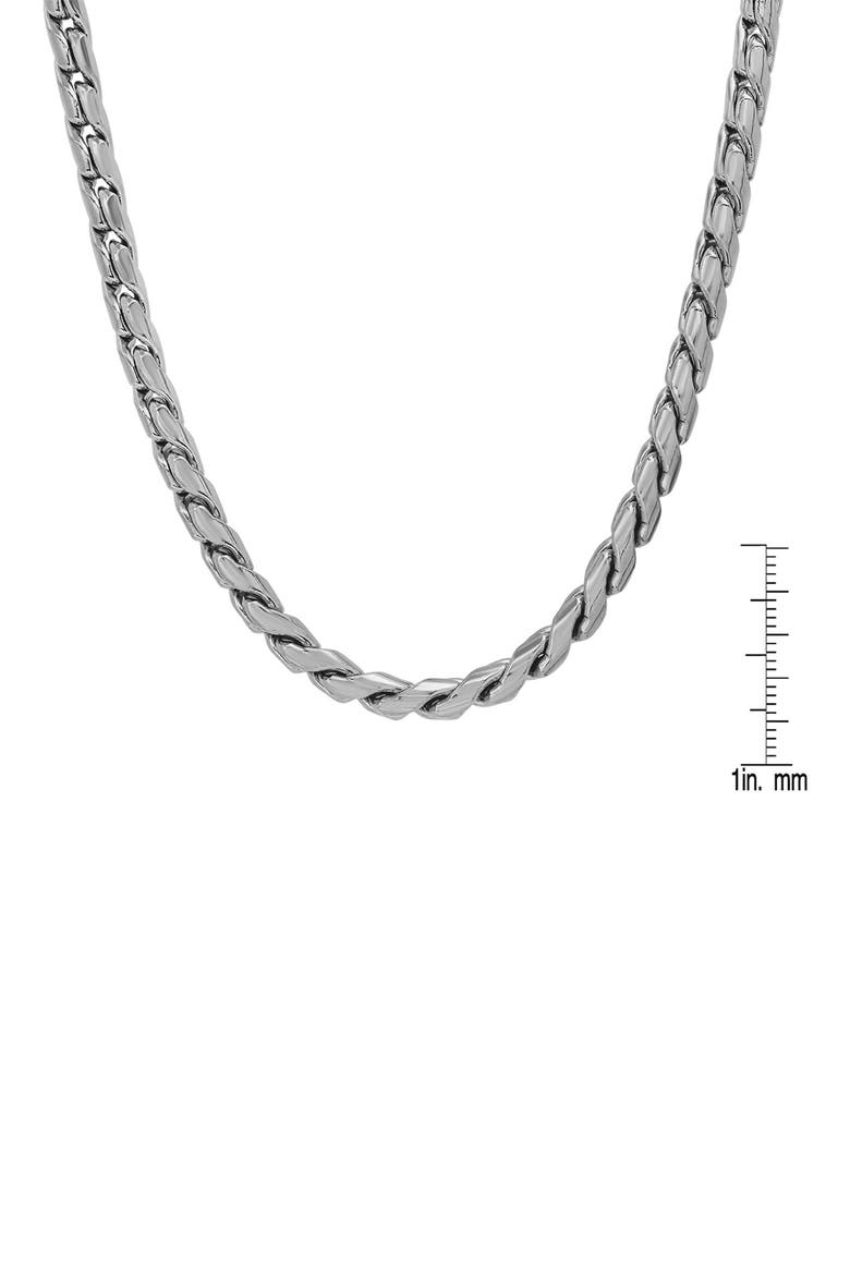 Oxidized Stainless Steel Necklace, Alternate, color, METALLIC