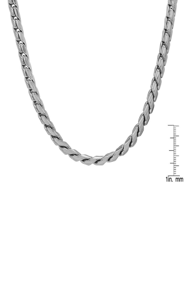 HMY JEWELRY Oxidized Stainless Steel Necklace, Alternate, color, 
