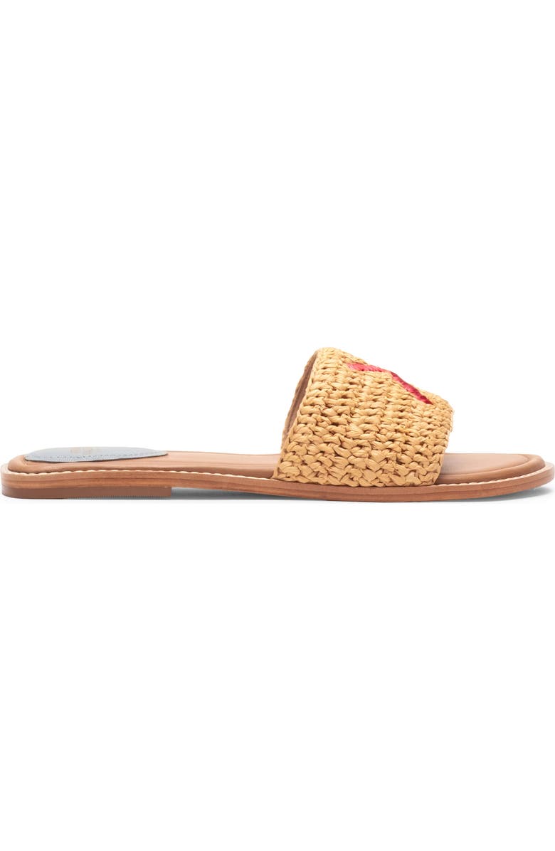 Frances Valentine XO Slide Sandal, Alternate, color, Natural/ Red