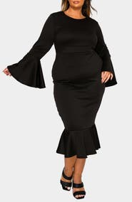 L I V D Sabrina Long Sleeve Mermaid Dress