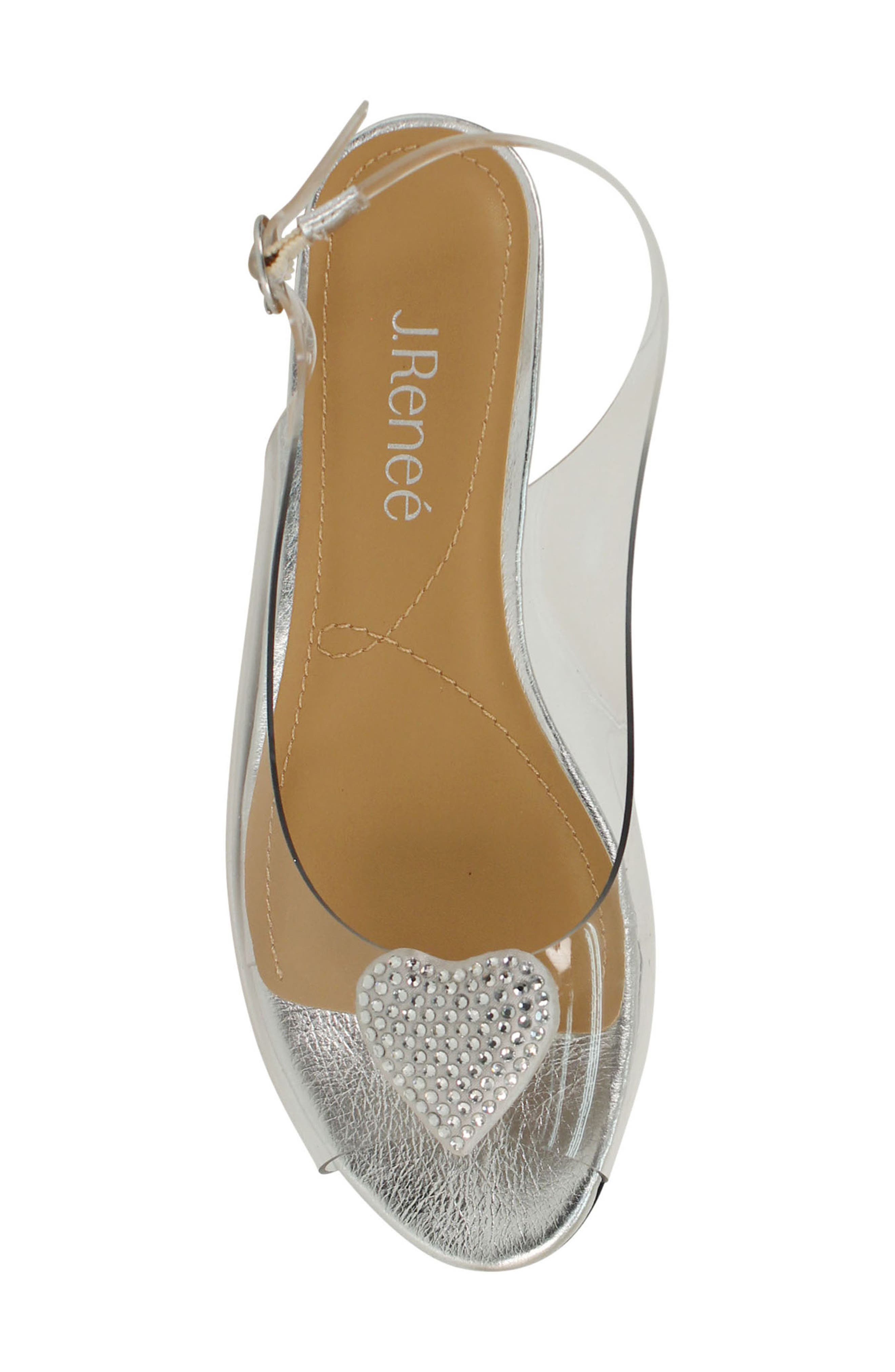 Bevelyn Slingback Sandal, Alternate, color, WHITE CLEAR