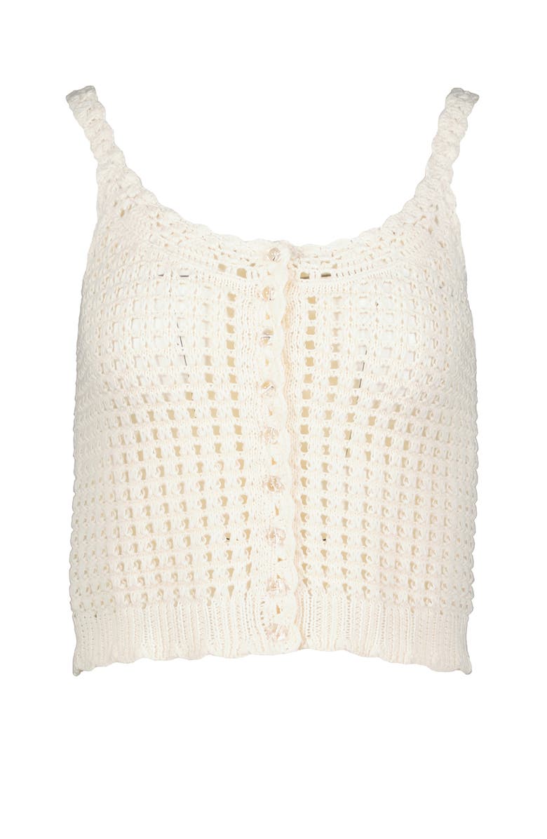 Bishop + Young Keena Open Crochet Sweater Tank, Alternate, color, Shell