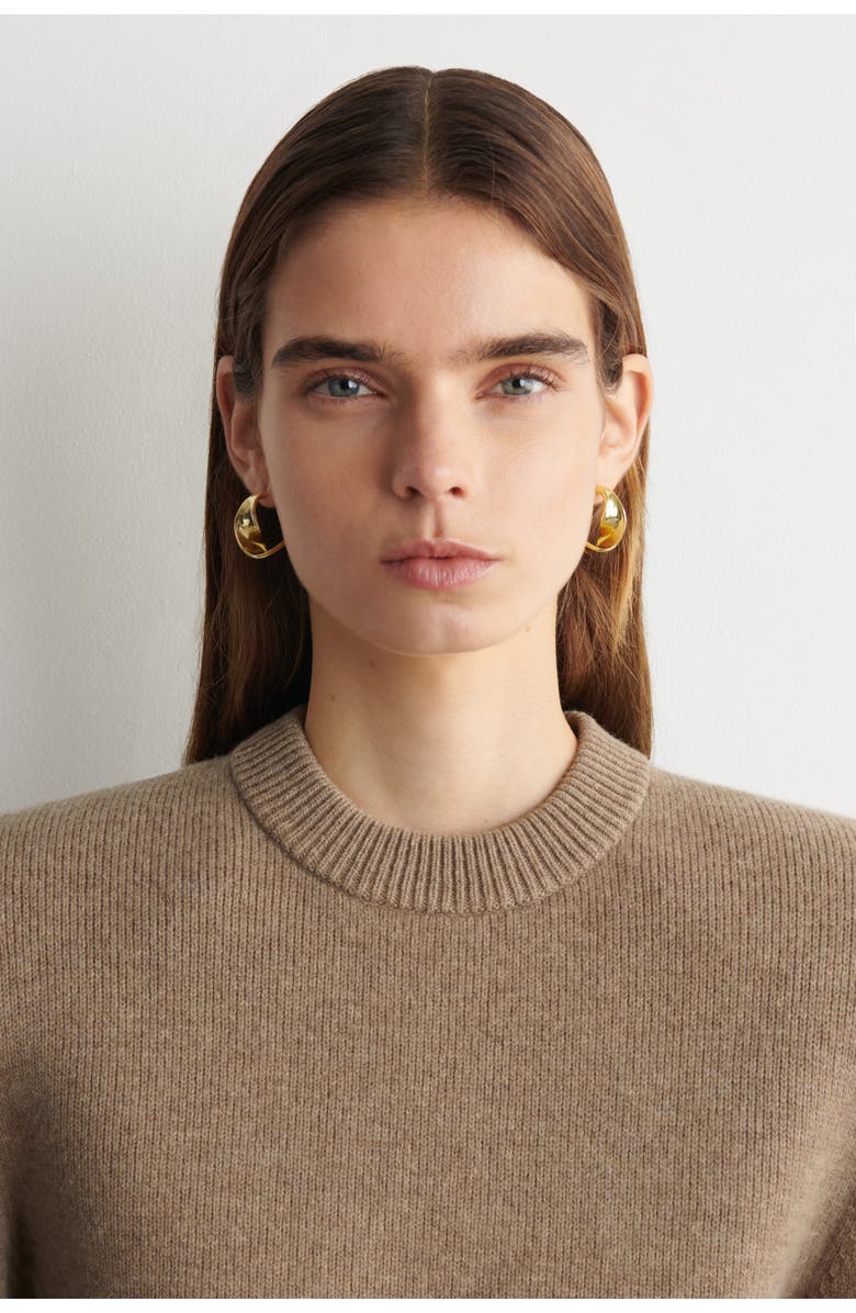 COS Twisted Ribbon Hoop Earrings, Main, color, Gold