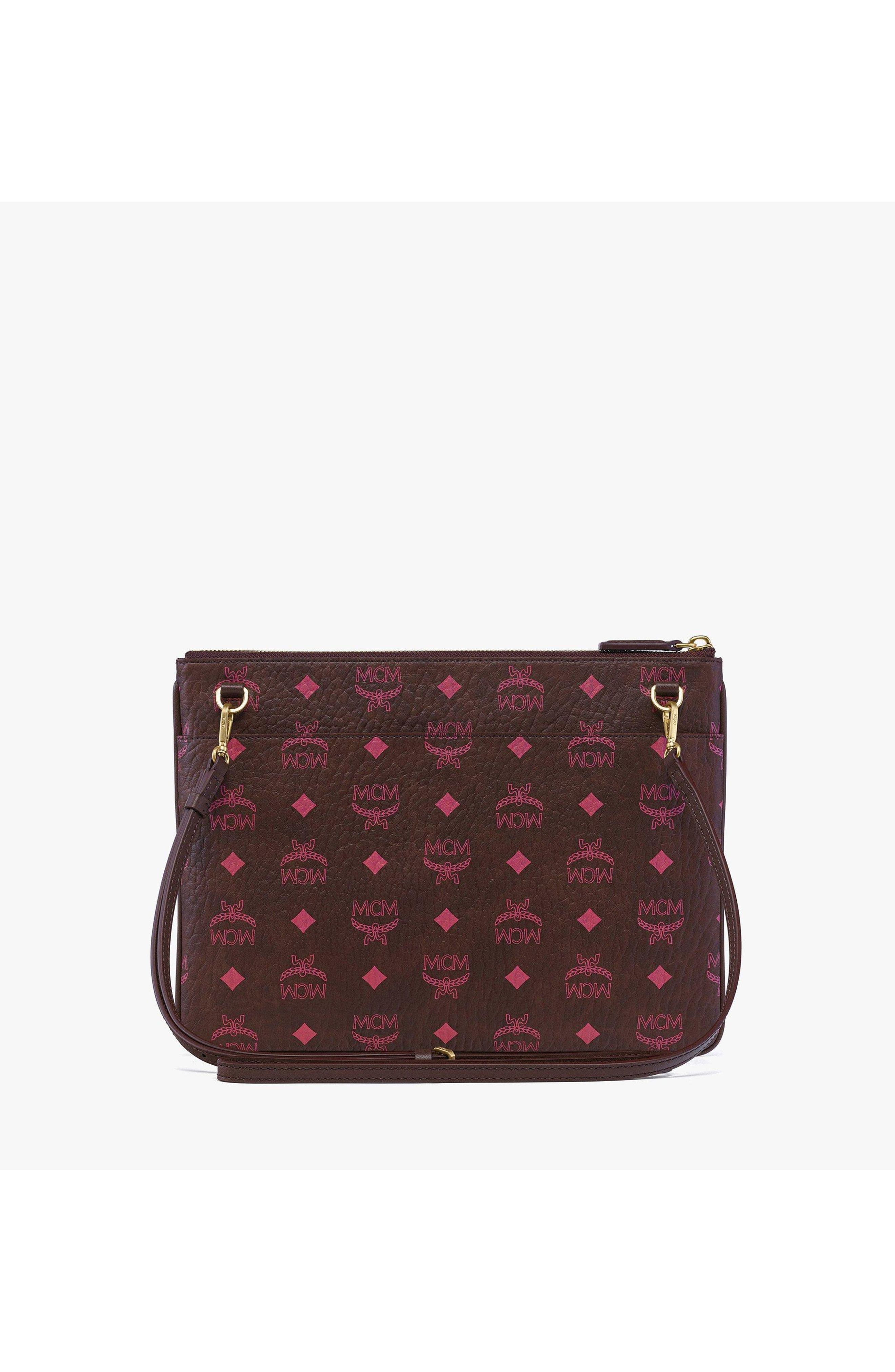 MCM Crossbody Pouch in Visetos Original, Alternate, color, Cinnamon