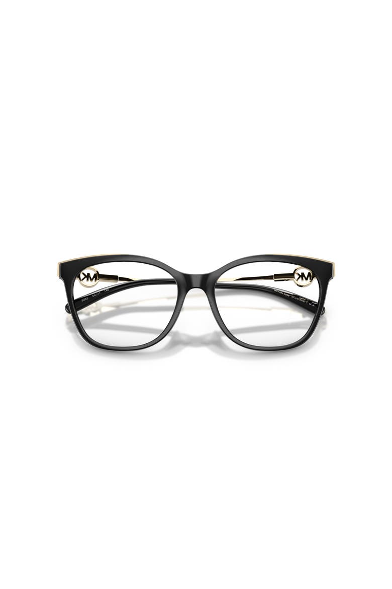 54mm Square Optical Glasses, Alternate, color, BLACK