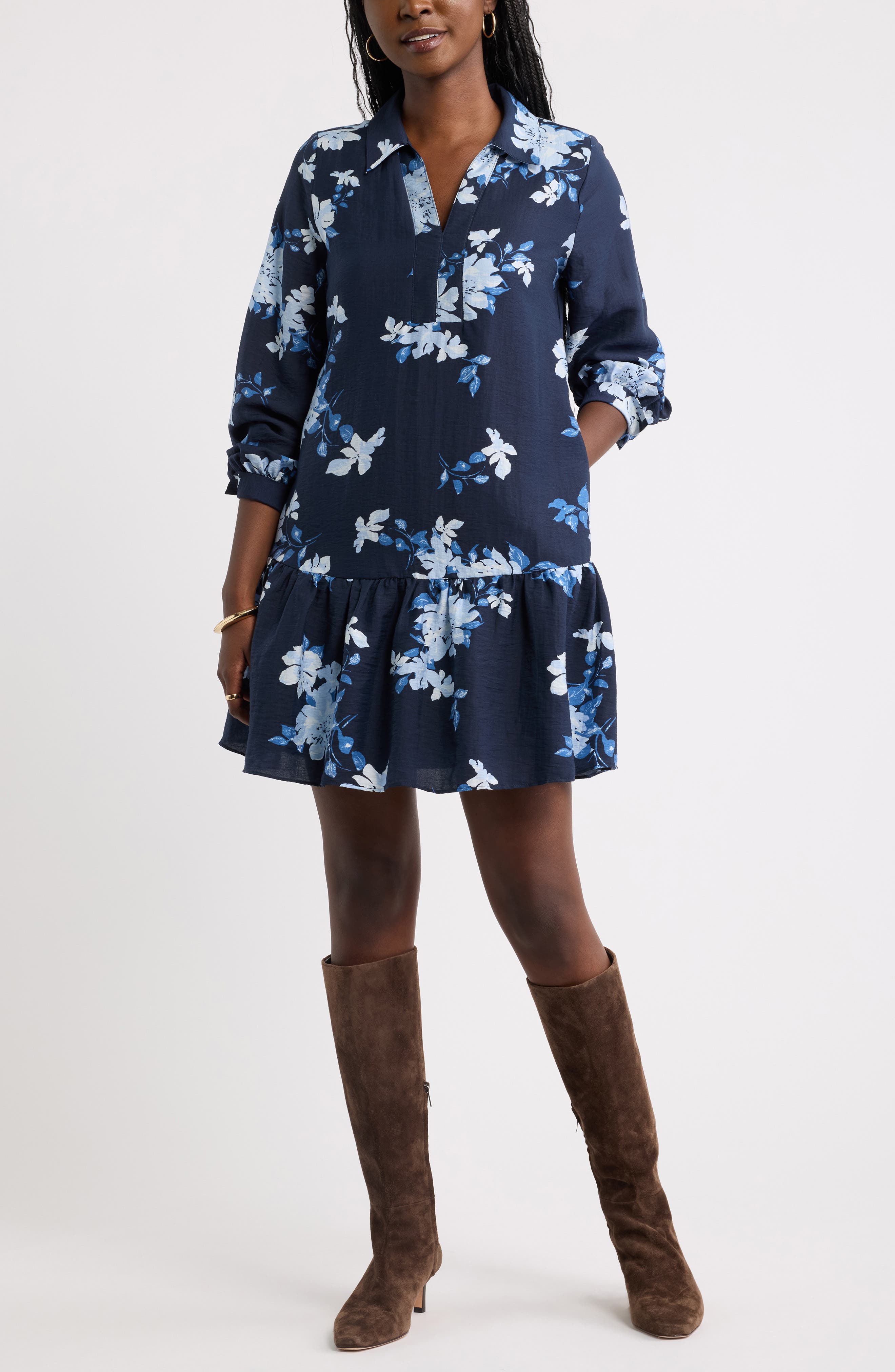 selected NAVY- BLUE ALLIE FLORAL