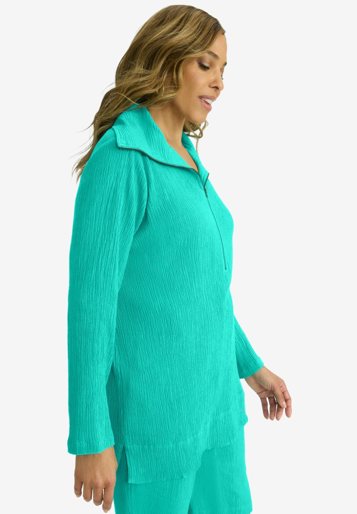 Gauze Half-Zip Tunic - image 2