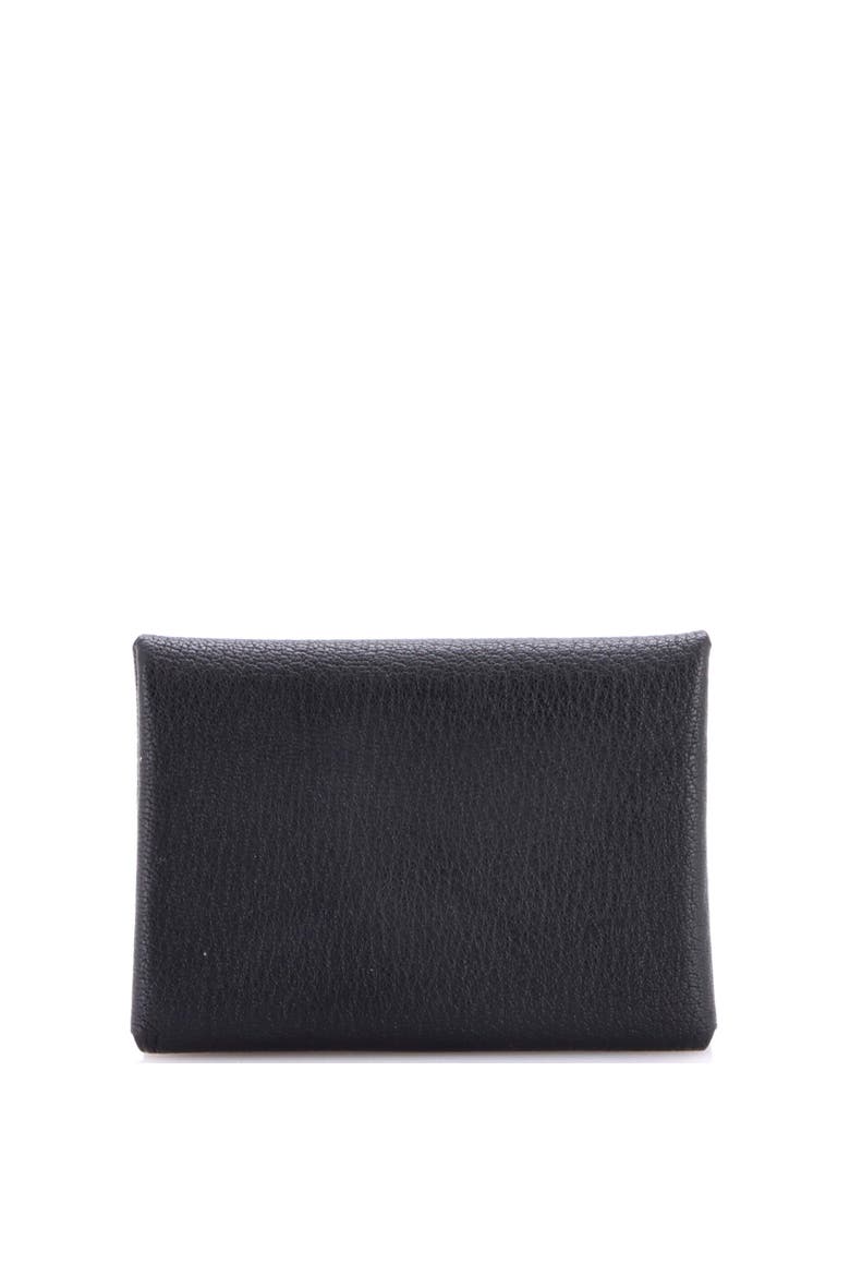 Calvi Duo Card Holder Chevre Mysore, Main, color, Noir