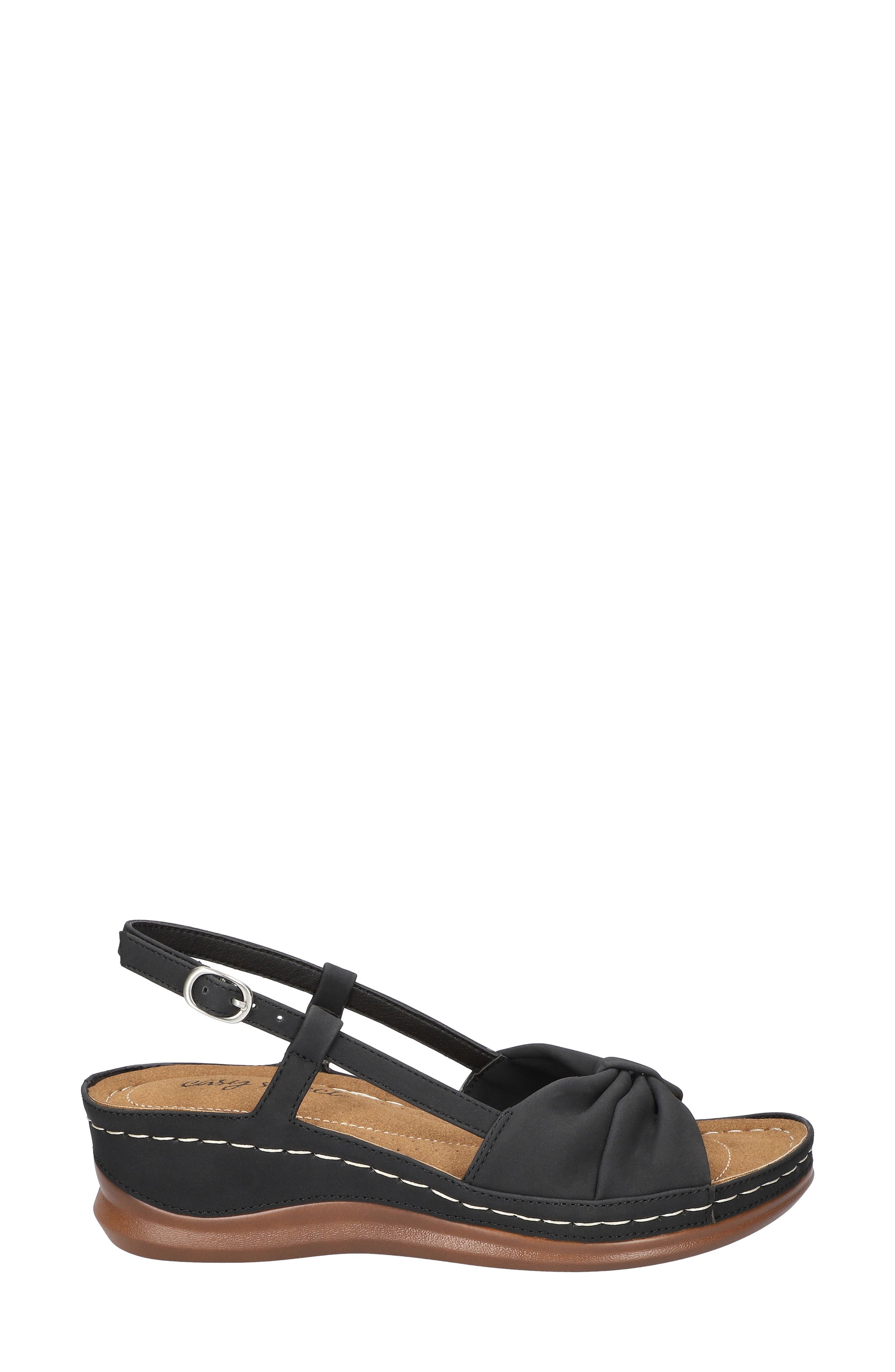 EASY STREET Jupiter Slingback Platform Wedge Sandal, Alternate, color, Black