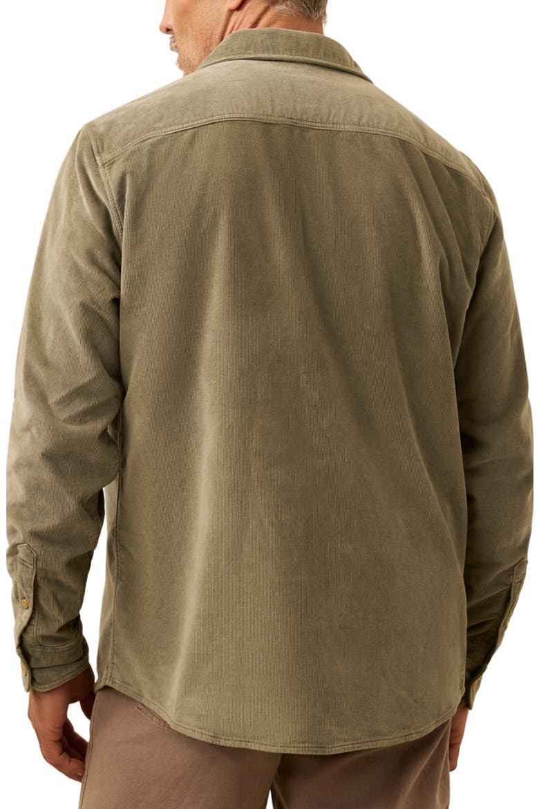 Cotton Stretch Corduroy Button-Up Overshirt, Alternate, color, LIGHT PINE