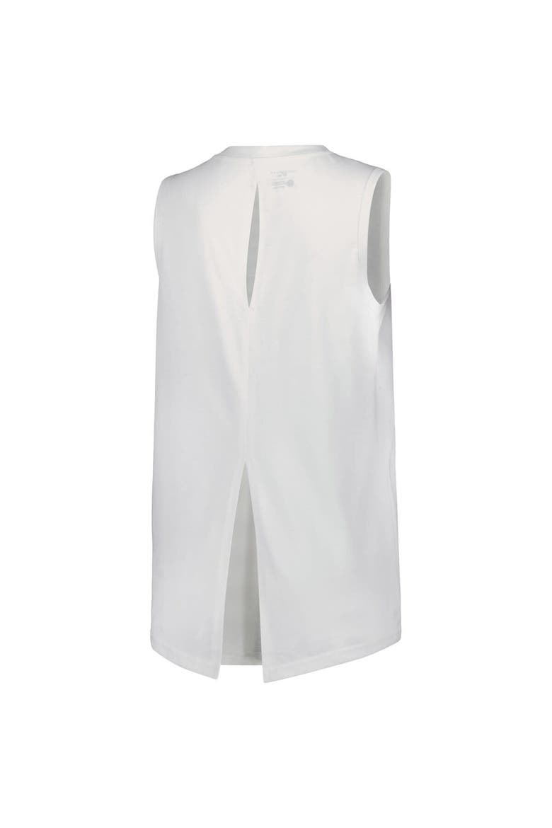 Women's Levelwear White Miami Heat Paisley Peekaboo Tank Top, Alternate, color, White