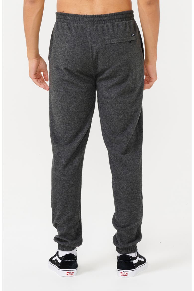 Grid Tie Waist Sweatpants, Alternate, color, BLACK MARLE