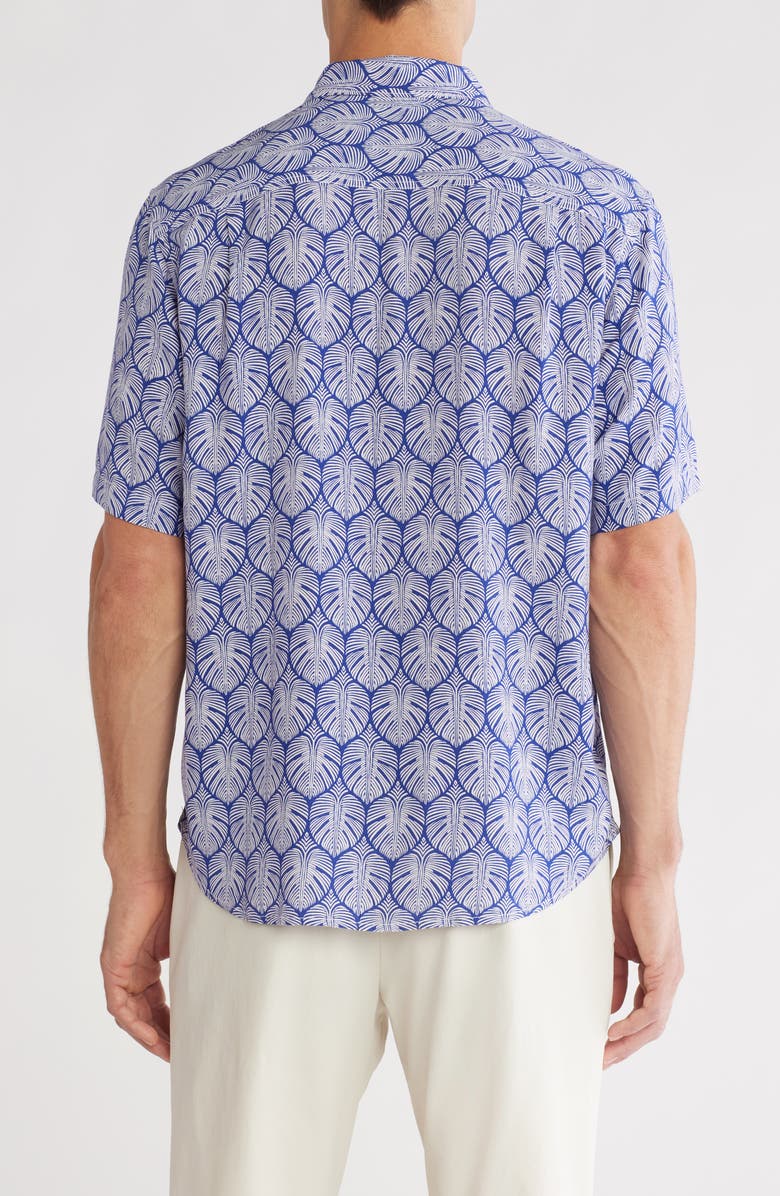 Tommy Bahama Veracruz Cay Palm Frond Print Short Sleeve Button-Up Shirt, Alternate, color, Co Craze